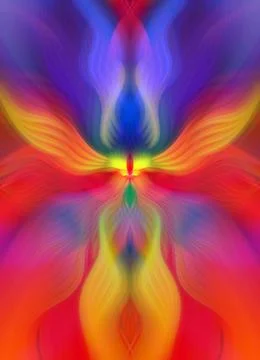 Modern abstract wavy fractal gradient geometric background. Elegant futuristi イラスト素材