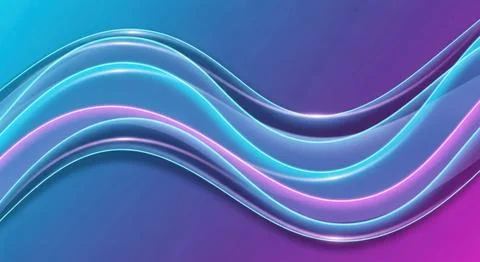 Modern abstract wavy light trails with vibrant gradient colors Иллюстрация
