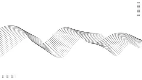 Modern abstract white background with flowing gray blend lines forming undu.. Illustrazione stock