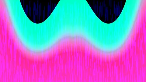 Modern abstract yellow wavy line animation over deep blue gradient background Stock Footage 339773548