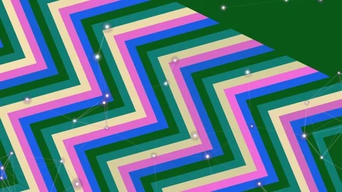 Modern Abstract Zigzag Pattern with Network Overlay Stock Footage 332257371