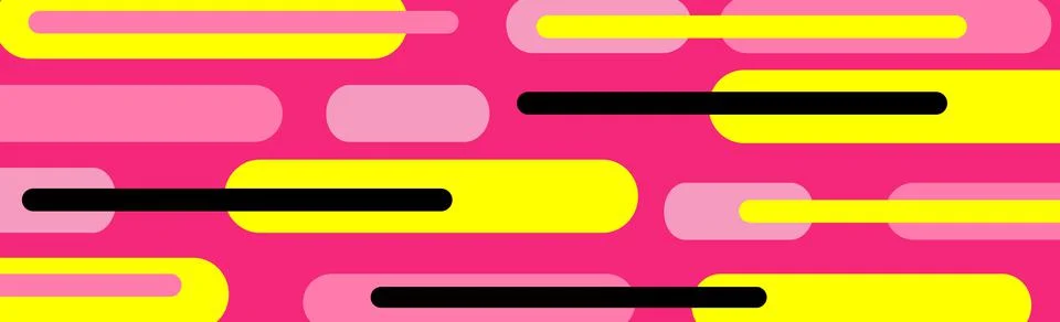 Modern abstraction, composition made of various rounded shapes of lines in co Stock Illustration