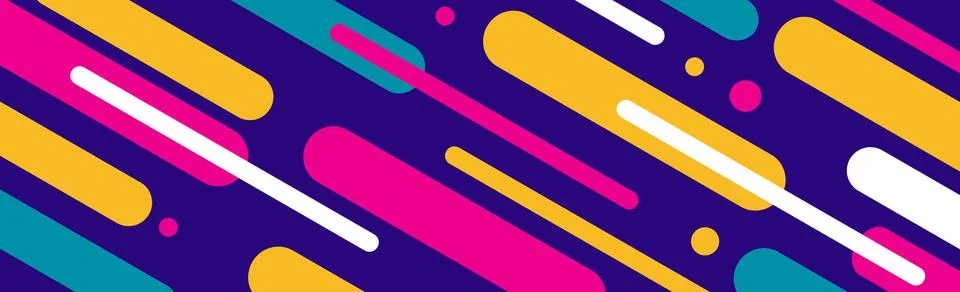 Modern abstraction, composition made of various rounded shapes of lines in co Stock Illustration