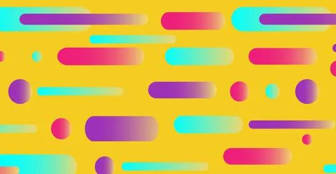 Modern abstraction, composition made of various rounded shapes of lines in co Stock Illustration