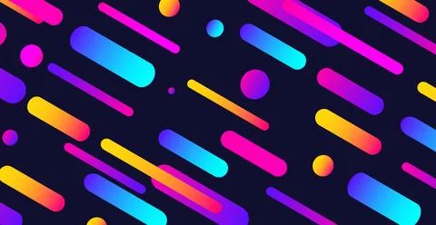 Modern abstraction, composition made of various rounded shapes of lines in co 스톡 일러스트