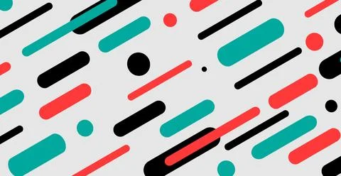 Modern abstraction, composition made of various rounded shapes of lines in co Stock Illustration