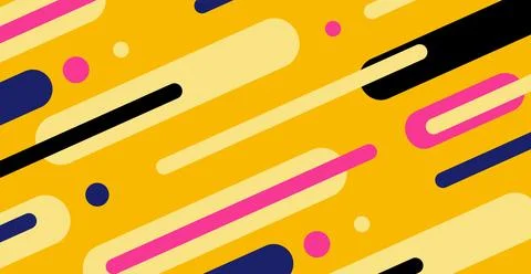 Modern abstraction, composition made of various rounded shapes of lines in co Stock Illustration