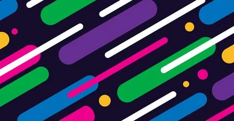 Modern abstraction, composition made of various rounded shapes of lines in co 스톡 일러스트