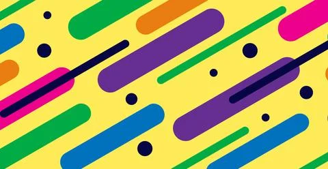 Modern abstraction, composition made of various rounded shapes of lines in co 스톡 일러스트