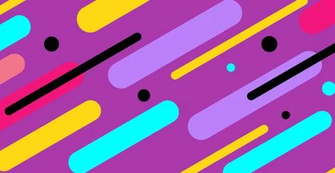 Modern abstraction, composition made of various rounded shapes of lines in co Stock Illustration