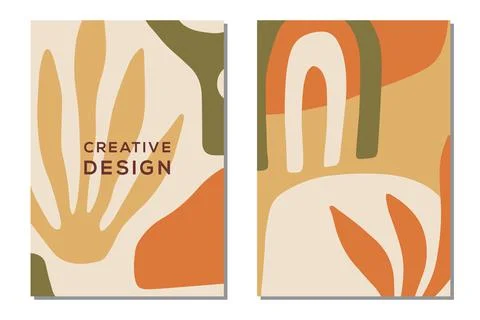 Modern Abstractions covers templates set Stock Illustration