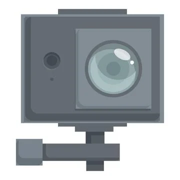Modern action camera capturing extreme sports moments Stock Illustration