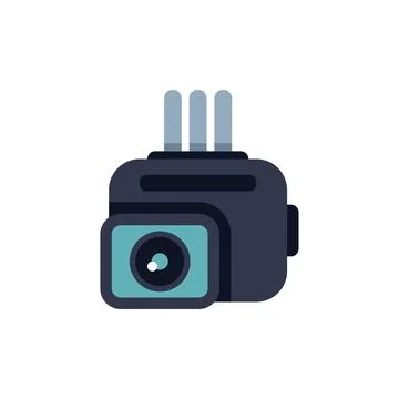 Modern action camera capturing extreme moments in high definition Stock Illustration
