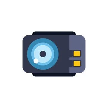 Modern action camera capturing extreme sports moments Stock Illustration