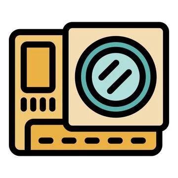 Modern action camera for recording extreme sports and outdoor adventures Stock Illustration