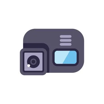 Modern action camera for recording extreme sports and adventures Stock Illustration