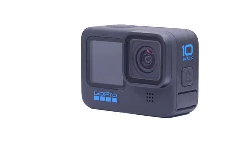 Modern action camera in water Stock Photos