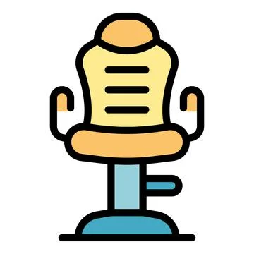 Modern adjustable height rotating office chair icon Stock Illustration