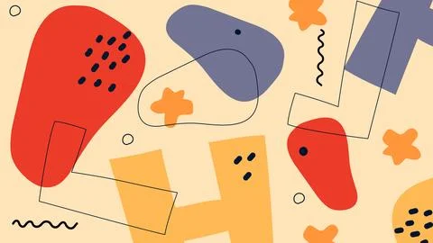 Modern Aesthetic Abstract Background Stock Illustration