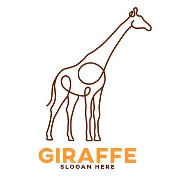Modern African giraffe logo. Vector illustration Stock Illustration