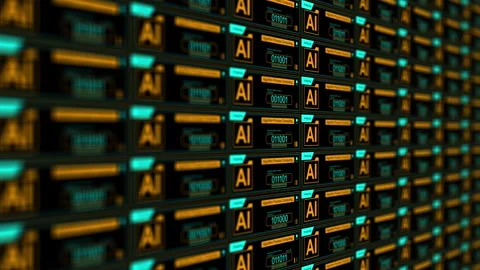 Modern AI Algorithms Programming on Server 2 Stock-Footage 320206605