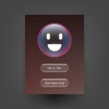 Modern AI Assistant Communication App User Interface Stock Illustration