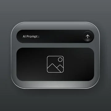 Modern AI Image Generator User Interface Concept Design Stock Illustration