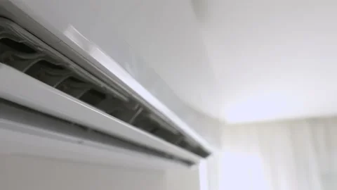 Modern Air Conditioner on the wall Stock Footage 204739635