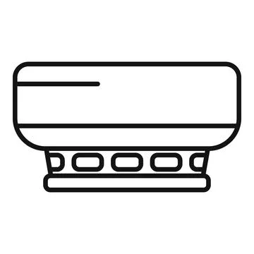 Modern air conditioning unit line icon Stock Illustration