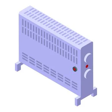 Modern air convector icon isometric vector. Room radiator Illustrazione stock