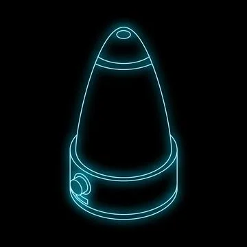 Modern air humidifier diffuser spreading refreshing mist 库存插图