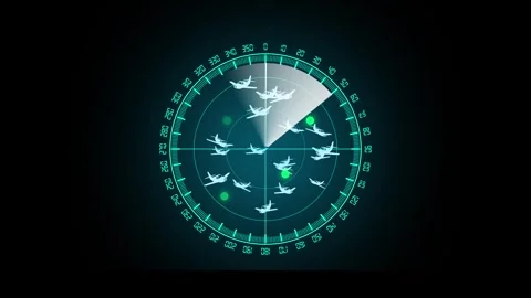 Modern Air Traffic Control Tower | Radar Monitoring International Flights Stock Footage 309472243