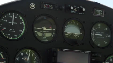 Modern Airplane Flight Instruments in Cockpit Video stock 66231463