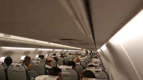 Modern Airplane Interior Video stock 92229035