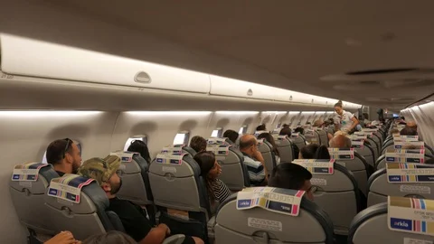 Modern Airplane Interior Video stock 92234161
