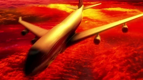 Modern airplane  over the clouds Stock Footage 49568122