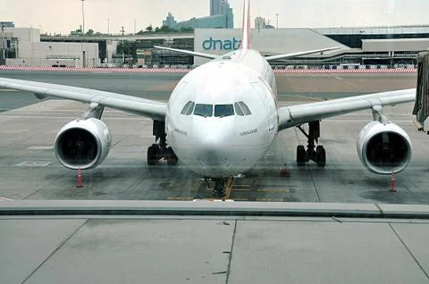 Modern airplane Stock Photos