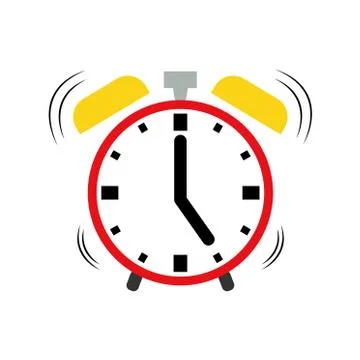 Modern alarm clock vector icon isolated on white background Stock Illustration