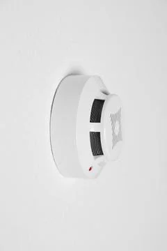 Modern alarm security system hanging on ceiling Stock Photos