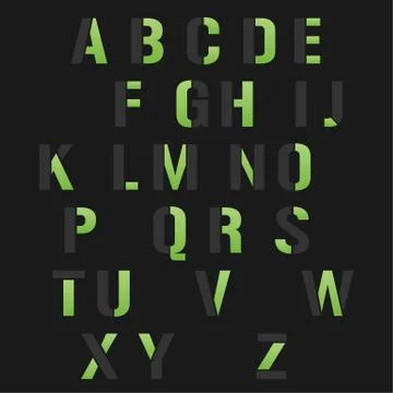 Modern alphabet set Stock Illustration