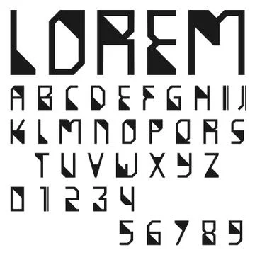 Modern alphabet set Stock Illustration