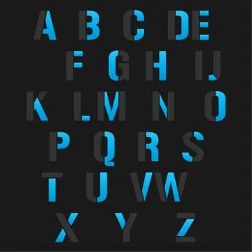 Modern alphabet set Stock Illustration