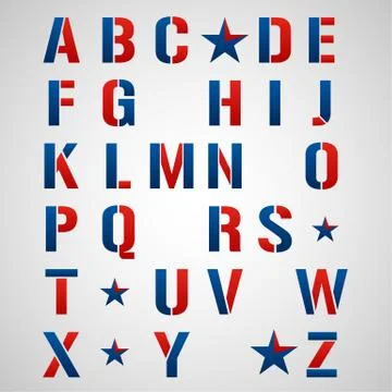 Modern alphabet set Stock Illustration