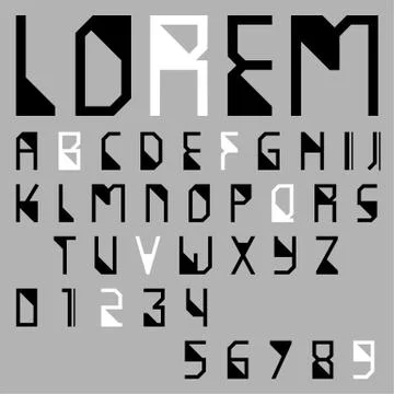 Modern alphabet set Stock Illustration