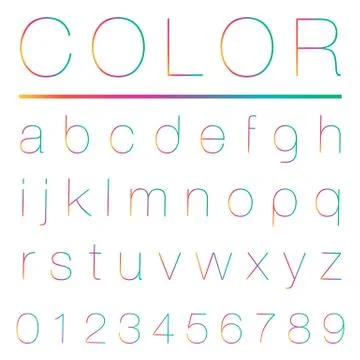Modern alphabet(lowercase) Stock Illustration