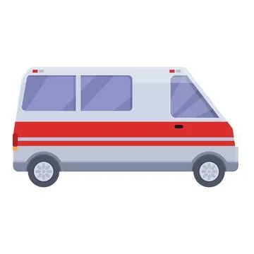 Modern ambulance icon cartoon vector. City medical 스톡 일러스트