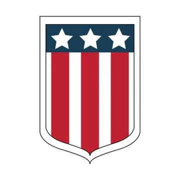 Modern american flag badge vector Stock Illustration