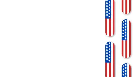 Modern American Flag Vertical Border Background for Patriotic Family Day Ce.. Stock Illustration