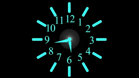 Modern Analog Clock Face Animation with Smooth Hour, Minute, and Second Han.. Video stock 310200684