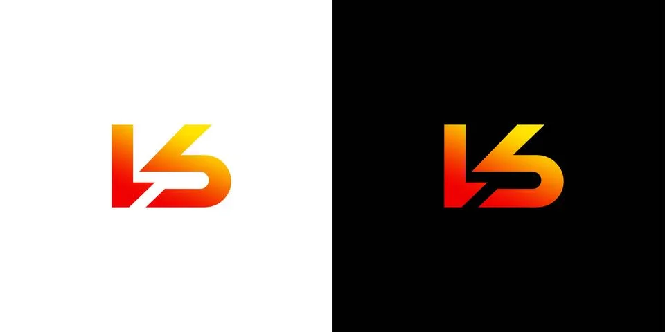 Modern and attractive VS initials logo design Stock Illustration